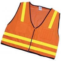16342, ANSI Class 2 Surveyor Vest Mesh Back With Pockets, Flagging Direct